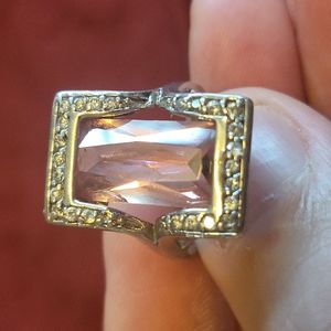Sterling silver Pink stone ring